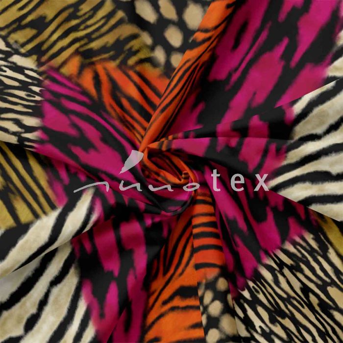 Viskose, Jersey, besonders weicher Griff, leoprint